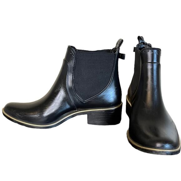 KATE SPADE Women's Black Star Rain Chukka Chelsea‎ Boots Size 6 - Picture 2 of 8